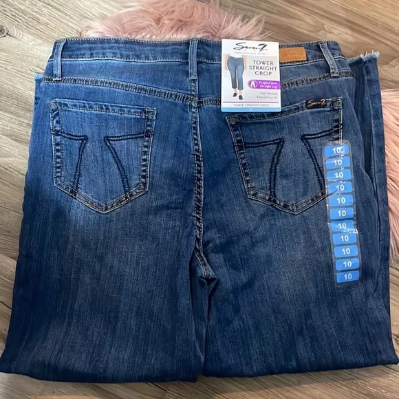 Seven 7 jeans straight crop size 10