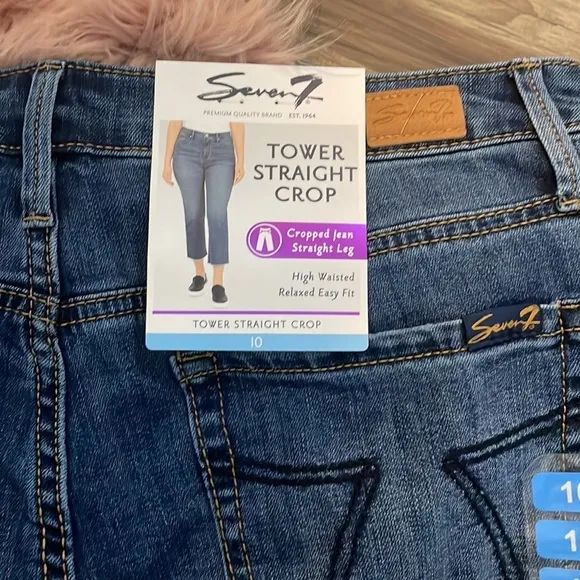 Seven 7 jeans straight crop size 10