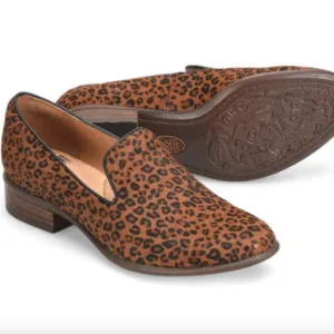 Severna Cow Hair Animal Leopard Print SOFFT Shoes New Flats Loafers Leather 6 M