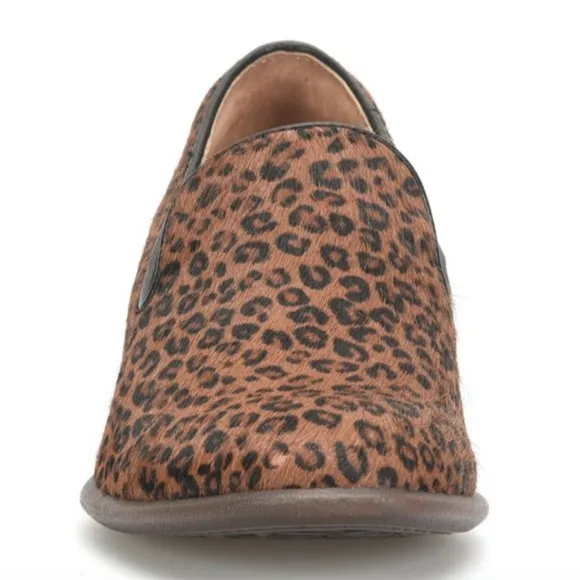 Severna Cow Hair Animal Leopard Print SOFFT Shoes New Flats Loafers Leather 6 M