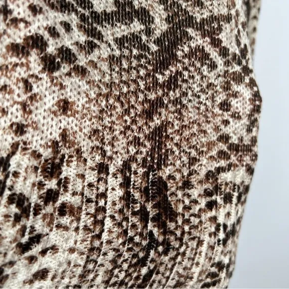 Show Me Your Mumu Hug Me sweater Python knit side slit V-neckline pullover.