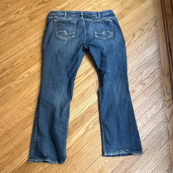 Silver Jeans Suki Slim Bootcut Jeans SZ 20 L33 Mid Rise Stretch Faded Wash