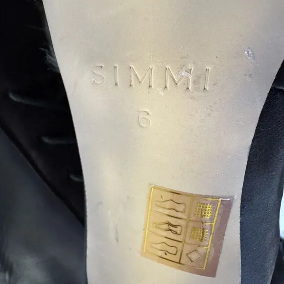 Simmi London Black Puffer Stiletto Boots Size 6