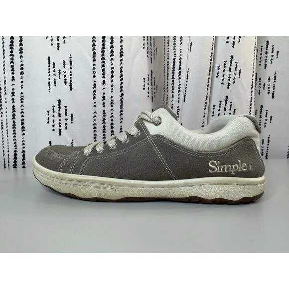 Simple Mens Suede Shoes 7.5 M 9.5 W Taupe 90s Grunge Comfort Classic Rock Retro
