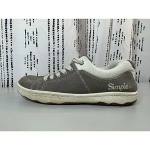 Simple Mens Suede Shoes 7.5 M 9.5 W Taupe 90s Grunge Comfort Classic Rock Retro