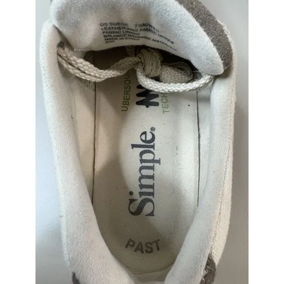 Simple Mens Suede Shoes 7.5 M 9.5 W Taupe 90s Grunge Comfort Classic Rock Retro