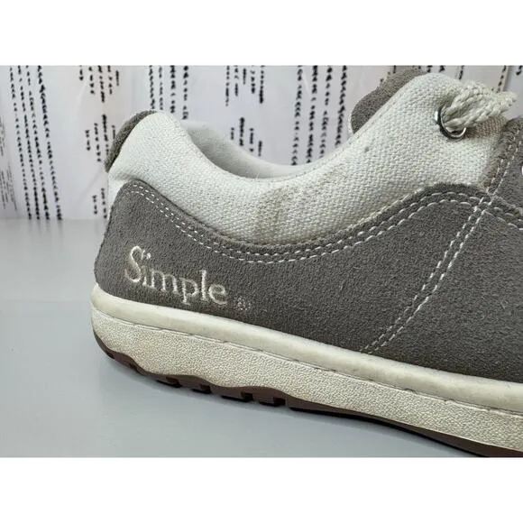 Simple Mens Suede Shoes 7.5 M 9.5 W Taupe 90s Grunge Comfort Classic Rock Retro