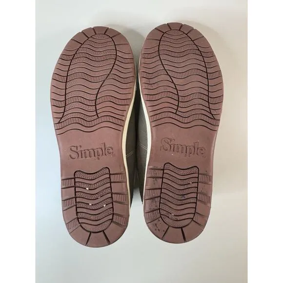 Simple Mens Suede Shoes 7.5 M 9.5 W Taupe 90s Grunge Comfort Classic Rock Retro