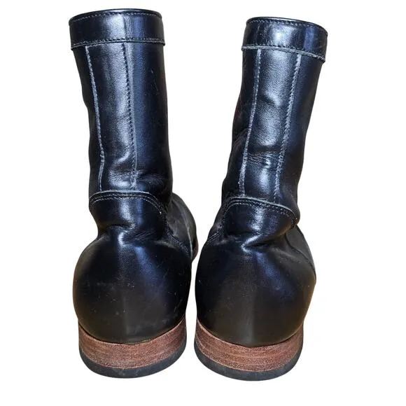Sitrana Mens Boots Black Full Grain Leather Hand Made Chile Calf US Mens 8-8.5