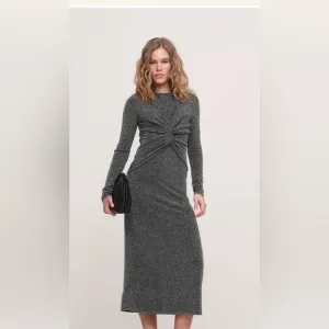 Size S Banana Republic Women's SPARKLE JERSEY KNIT TWIST-FRONT MAXI DRESS NWT