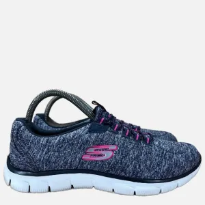Skechers Empire Rock Around Womens Size 8.5 Slip On Shoes Sneakers Navy/Hot Pink