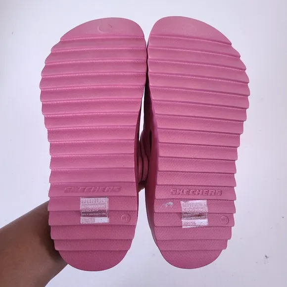 Skechers Foamies Mauve Platform Clogs Shoes Size 7