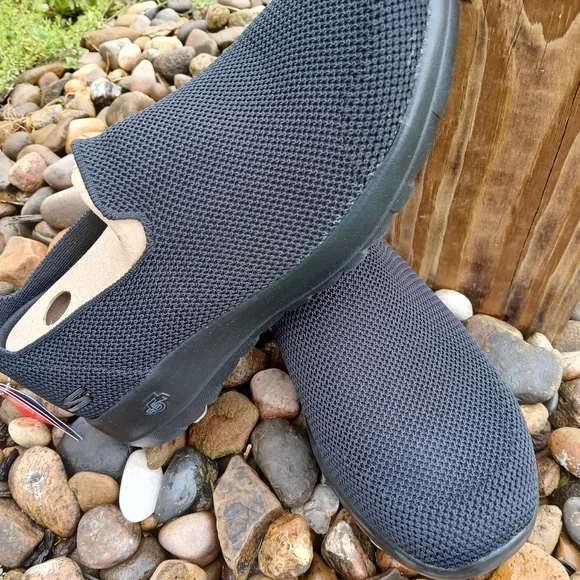 Skechers Go Walj Black Slip-On Knit Shoes Size 10