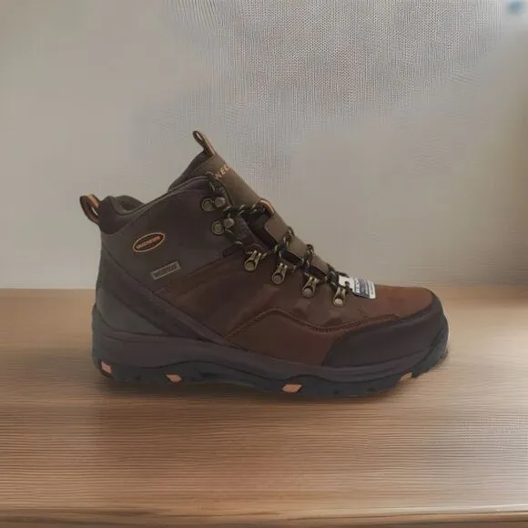 Skechers Men Size 13 Relment Traven Waterproof Dark Brown Hiking Boots 65529 CDB