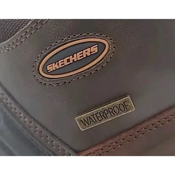 Skechers Men Size 13 Relment Traven Waterproof Dark Brown Hiking Boots 65529 CDB