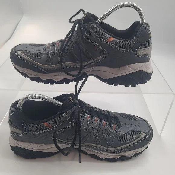 Skechers Mens After Burn Memory Fit 50125 Gray Casual Shoes Sneakers‎ US Size 11