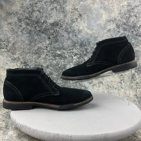 Skechers Mens Size 10.5 Mark Nason Stroud Black Leather Suede Chukka Boots 68099