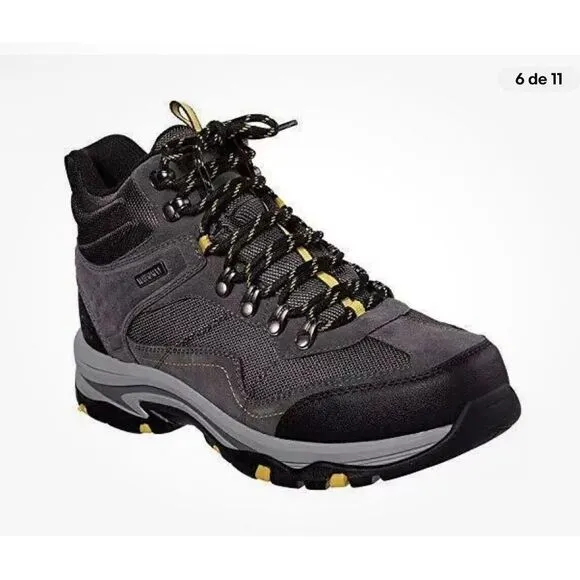Skechers Relaxed Fit memory Foam USA Men's Waterproof Boot Hiking Gray Size 12‎
