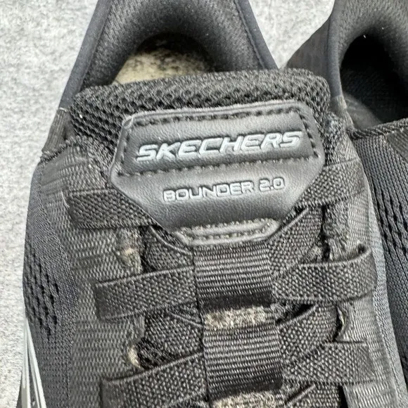 Skechers Slip-ins Bounder 2.0 Shoes Mens Size 9 Emerged Black Sneakers Walking