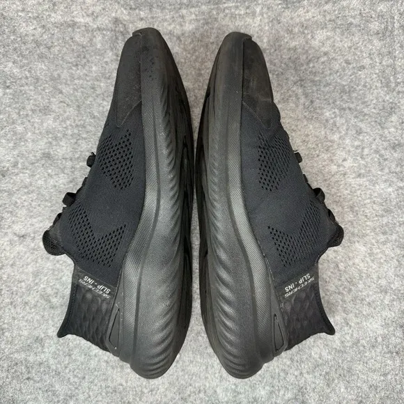 Skechers Slip-ins Bounder 2.0 Shoes Mens Size 9 Emerged Black Sneakers Walking