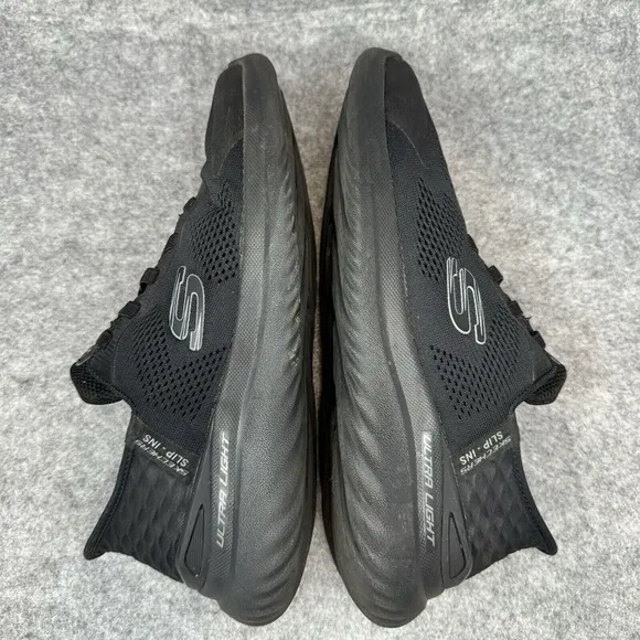 Skechers Slip-ins Bounder 2.0 Shoes Mens Size 9 Emerged Black Sneakers Walking