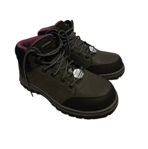 Skechers Work: Black and Purple McColl Comp Toe Boots Size 8.5