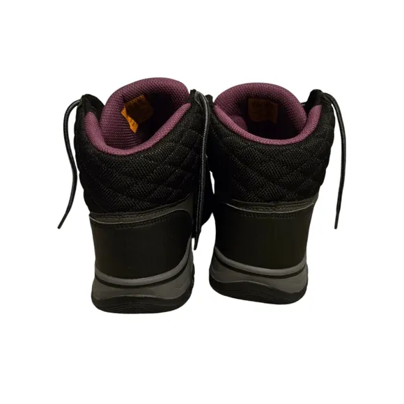 Skechers Work: Black and Purple McColl Comp Toe Boots Size 8.5
