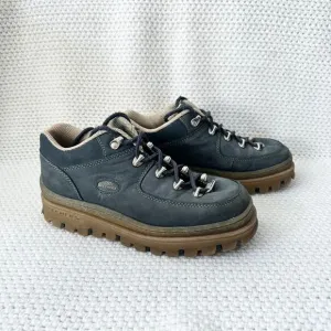 Skechers Y2K Vintage Blue Nubuck Tan Sole Jammers Platform Chunky Goth Punk Shoe