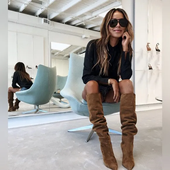 Slouchy tall suede boots. TOMMY HILFIGER