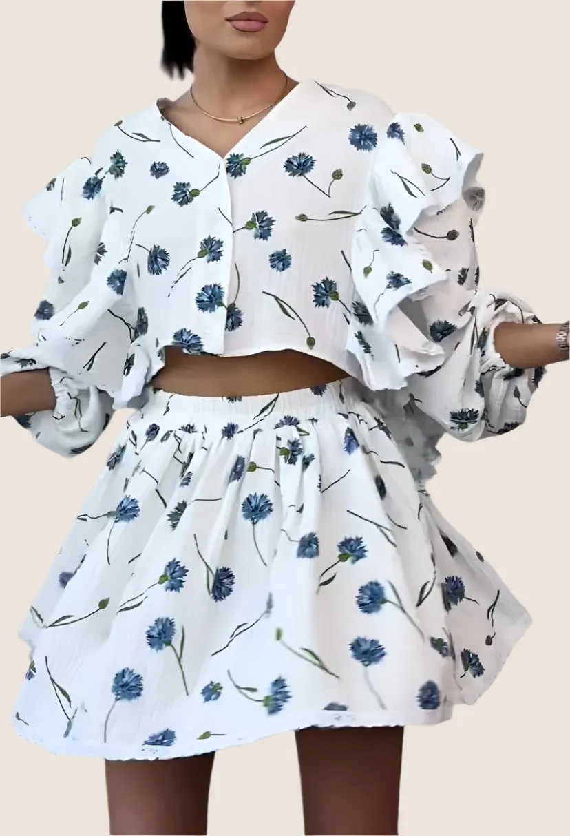 Sofia – Elegant Women’s Cotton Two-Piece Set