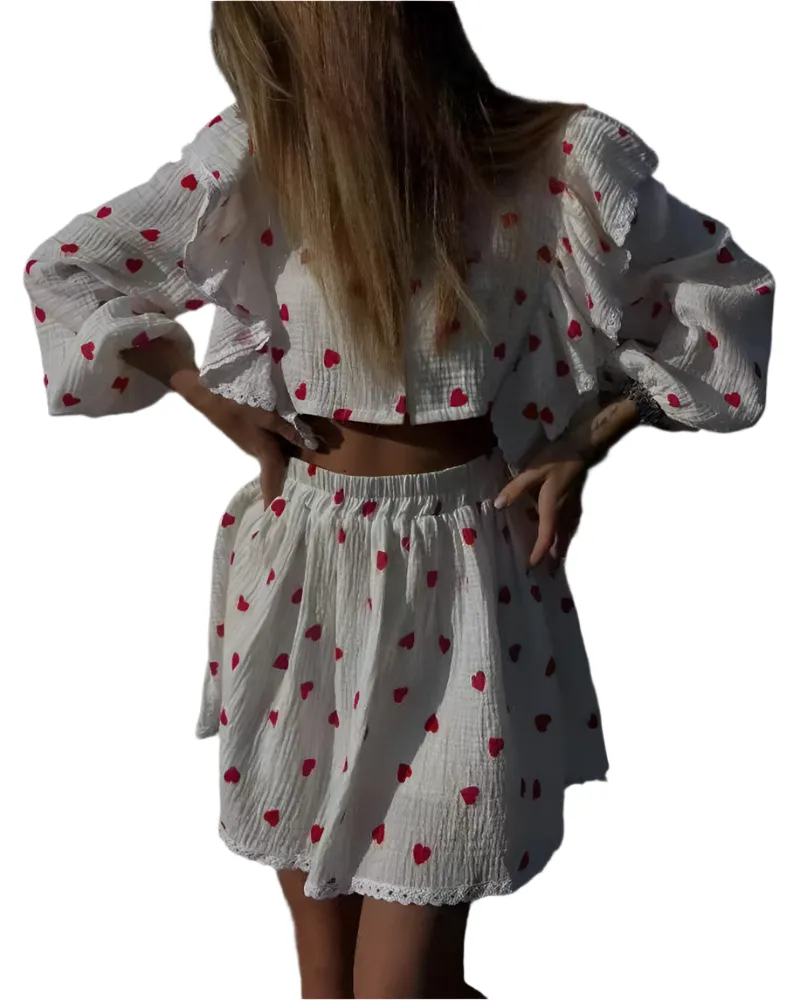 Sofia – Elegant Women’s Cotton Two-Piece Set
