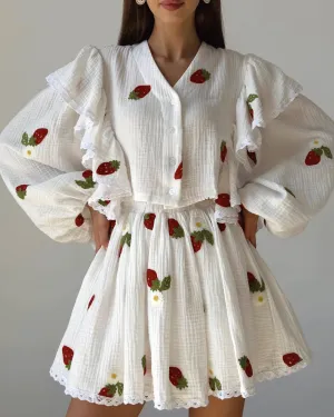 Sofia – Elegant Women’s Cotton Two-Piece Set