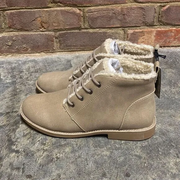 Sonoma Goods For Life® Marbling Taupe Ankle Boots Size 8 NWT