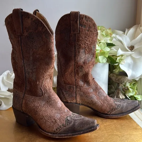 Sonora Riley Rough Out Western Boots