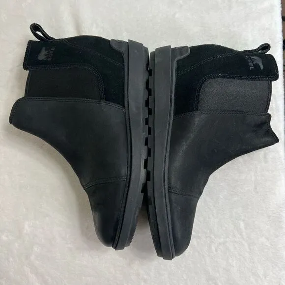 Sorel Black Evie II Chelsea Wedge Boots Ankle 7 Women