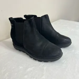 Sorel Black Evie II Chelsea Wedge Boots Ankle 7 Women