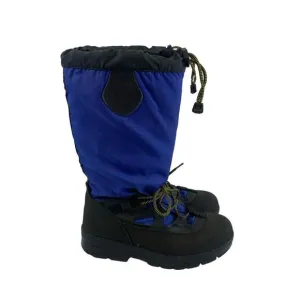 Sorel Blue Nylon Boots Knee High Tall Foam Lining Laces Drawstring Womens 10