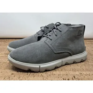 Sorel Boots Men's 8.5 Explorer Next Drift Gray Fleece Lined Chukka Casual WP