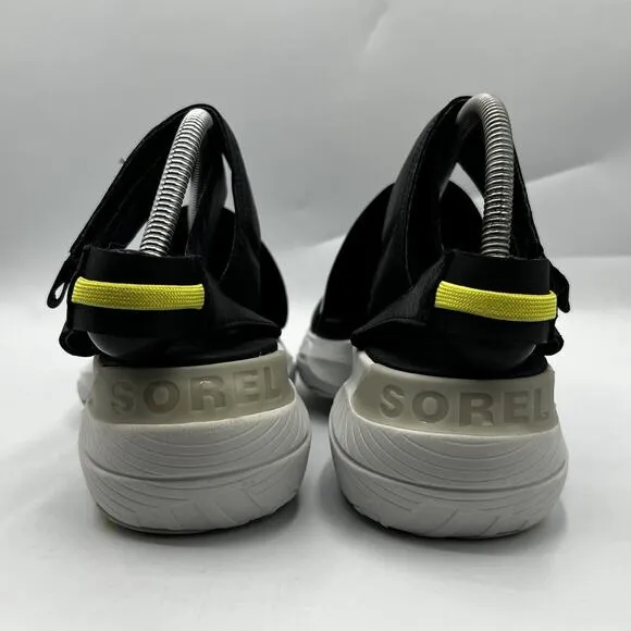 Sorel Explorer Blitz Stride Sandals Womens Size 9 Black MoonStone Strap Shoes