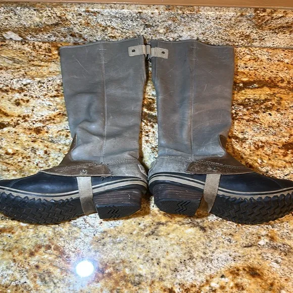 Sorel Gray and Brown Tall Boots