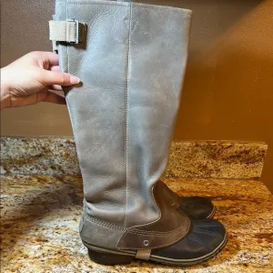 Sorel Gray and Brown Tall Boots