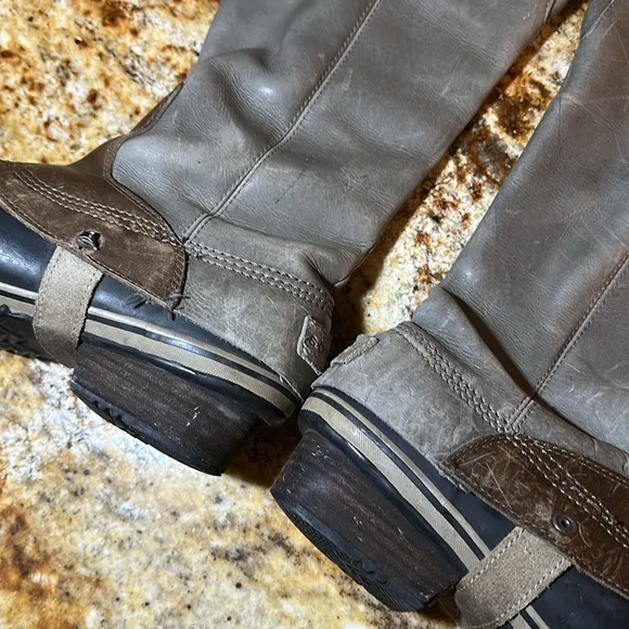 Sorel Gray and Brown Tall Boots