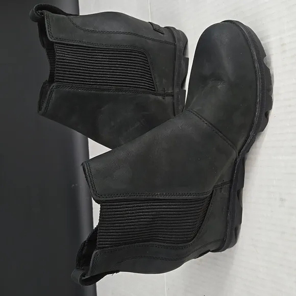 Sorel Joan Of Arctic Black Wedge Ankle Boots 9.5