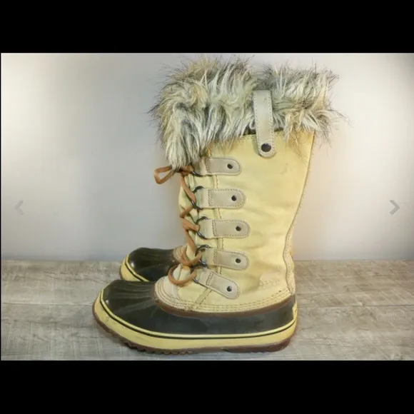 Sorel Joan of Arctic Women's Winter Waterproof Wheat Leather Boots NL1540 Size 7