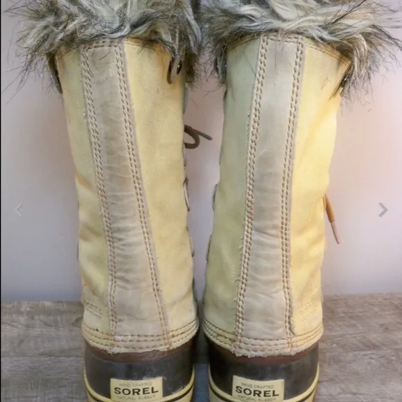 Sorel Joan of Arctic Women's Winter Waterproof Wheat Leather Boots NL1540 Size 7