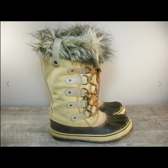 Sorel Joan of Arctic Women's Winter Waterproof Wheat Leather Boots NL1540 Size 7