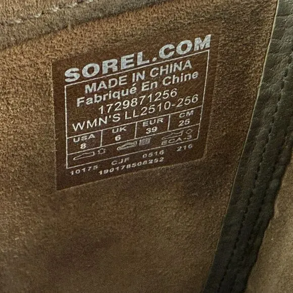 SOREL Major Tall Knee High Riding Brown Leather Tall Pull On Boots Women Size‎ 8