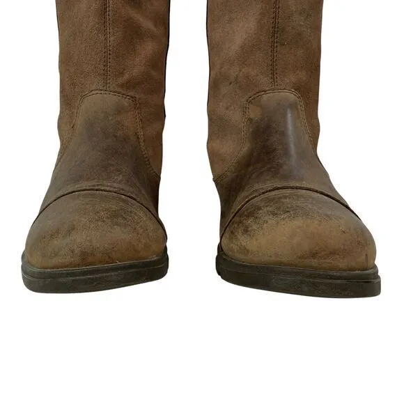 SOREL Major Tall Knee High Riding Brown Leather Tall Pull On Boots Women Size‎ 8