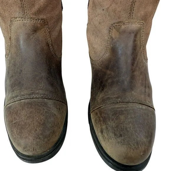SOREL Major Tall Knee High Riding Brown Leather Tall Pull On Boots Women Size‎ 8
