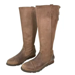 SOREL Major Tall Knee High Riding Brown Leather Tall Pull On Boots Women Size‎ 8